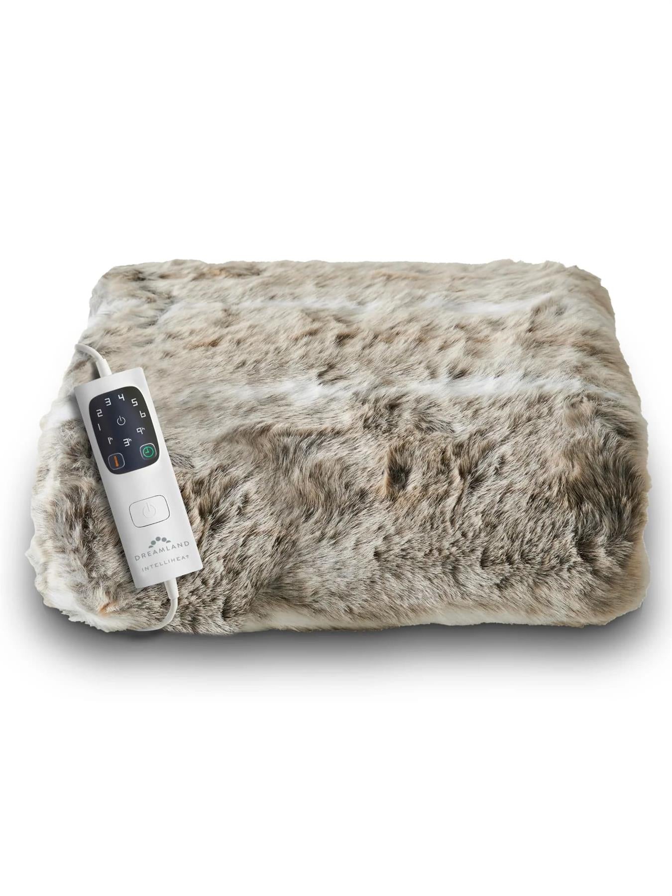 Dreamland Intelliheat Alaskan Husky Faux Fur Throw