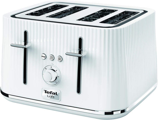 Tefal White 4 Slot Loft Toaster