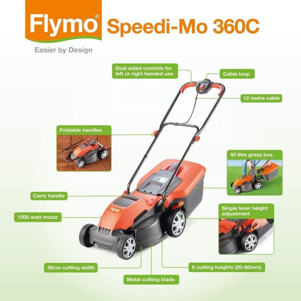 Flymo Speedi-Mo 360C Electric Wheeled Lawn Mower