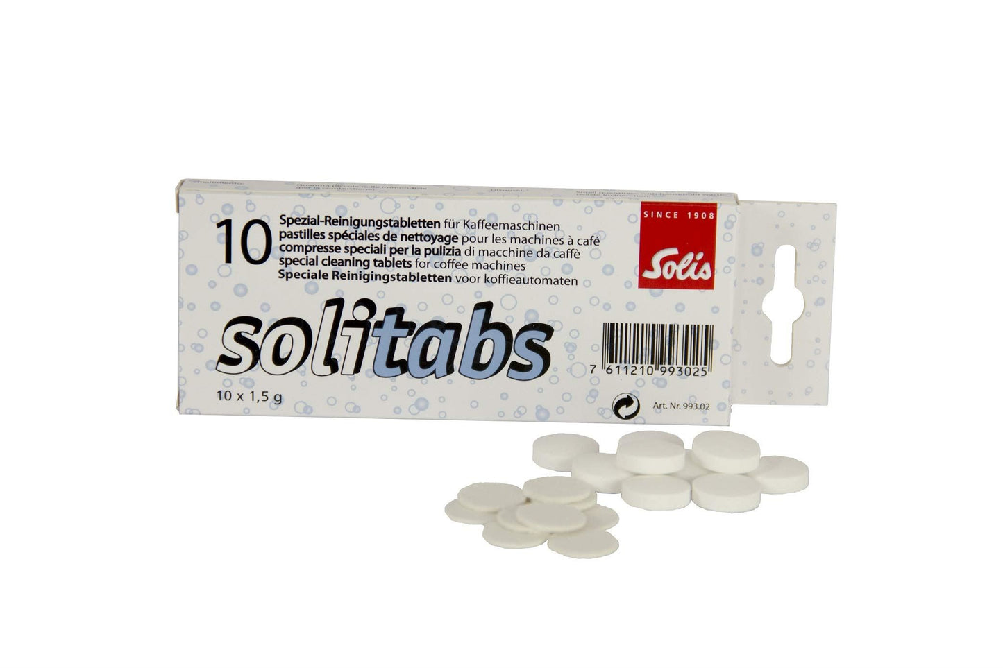 Solis 993.02 Cleaning Tablets for Coffee Machines, Pack of 10 Solitabs