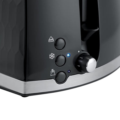 Russell Hobbs Honeycomb Black 2 Slice Toaster