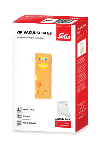 Solis 10 Pieces 20 x 23 cm Zip Vacuum Sealer Bags