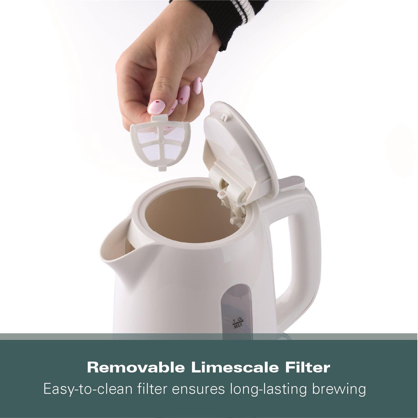 Hamilton Beach Compact 1L Kettle White