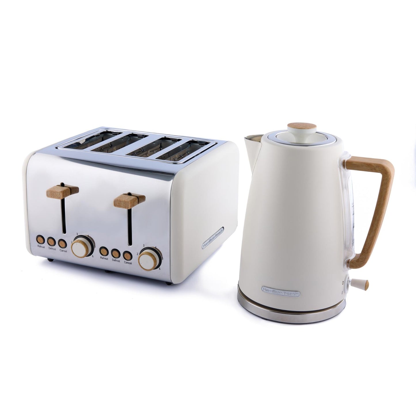 Hamilton Beach Scandi Kettle & Toaster Set - Cream