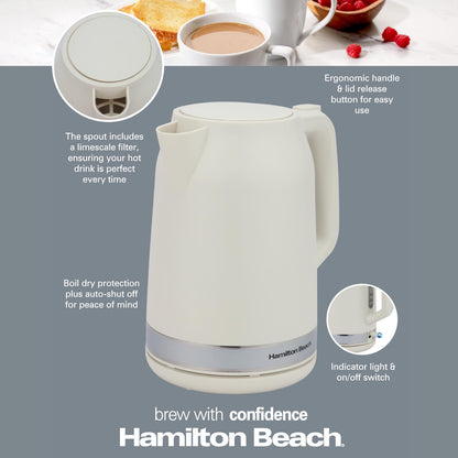 Hamilton Beach Ella 1.7L Matte Latte Kettle