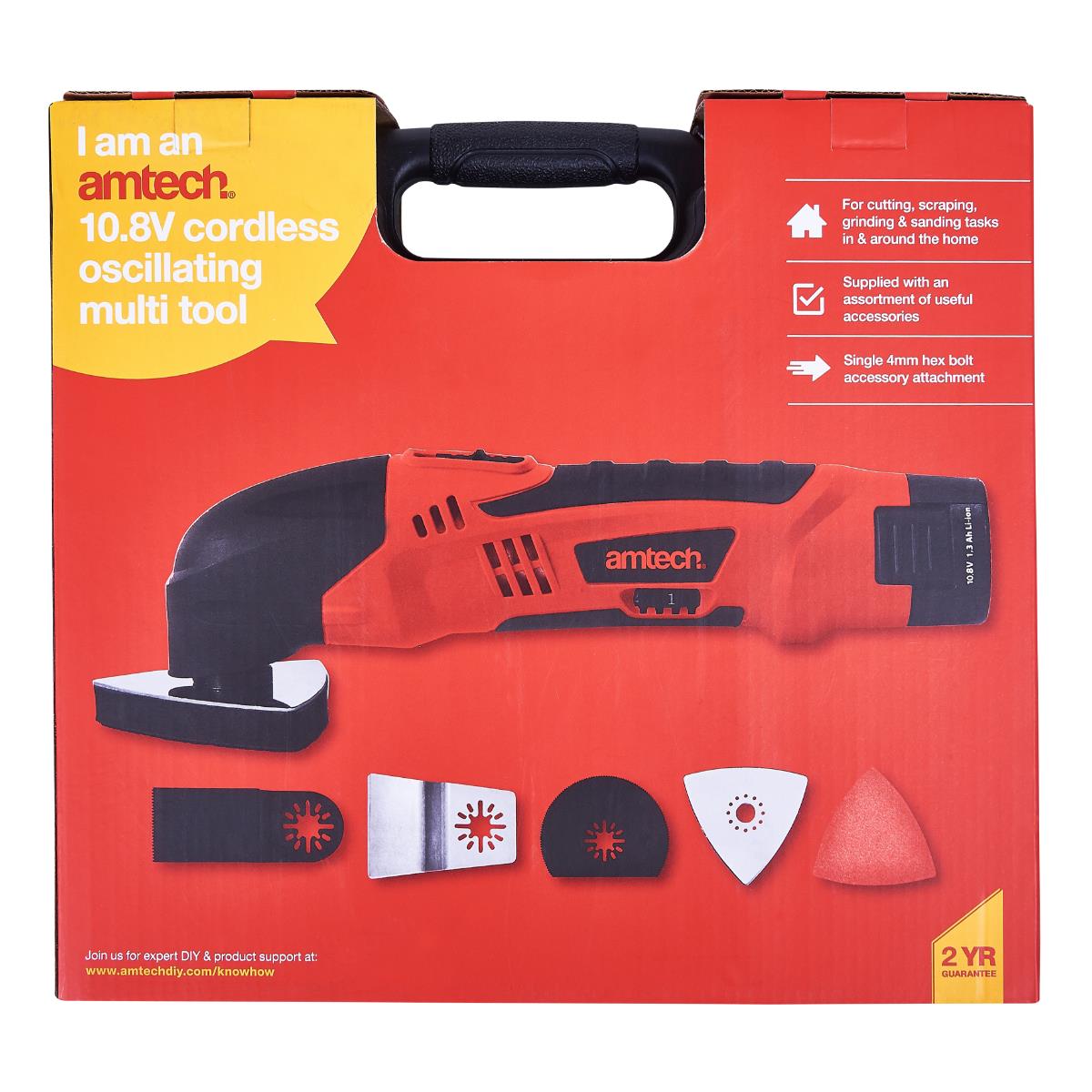 AmTech 1.3 Amp Oscillating Multi-Tool with Accessories and Storage Case