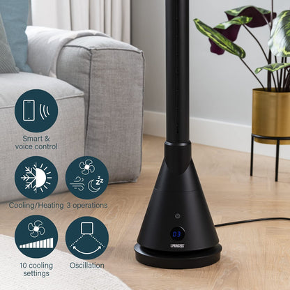 Princess 2-in-1 Smart Tower Fan Heater & Cooler