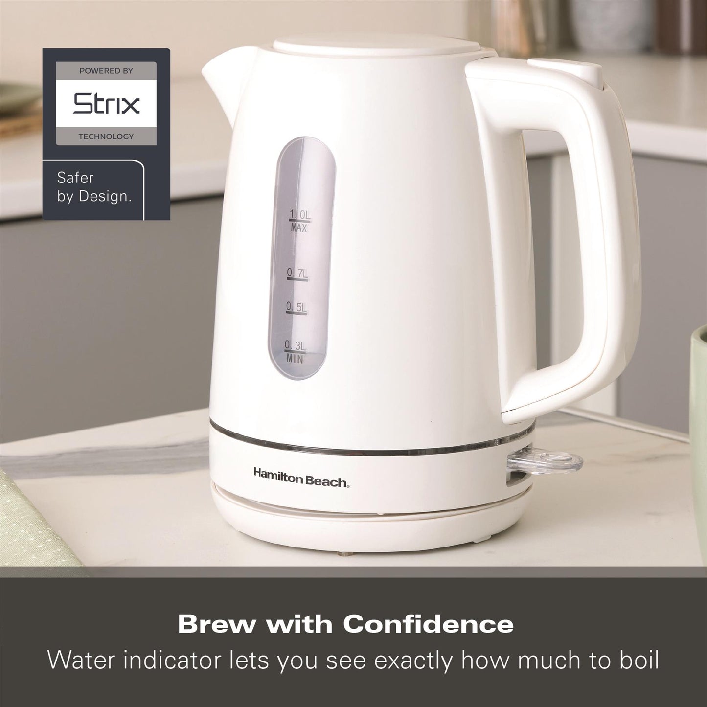 Hamilton Beach Compact 1L Kettle White