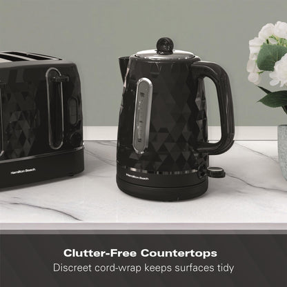 Hamilton Beach Diamond 1.7L Kettle Black