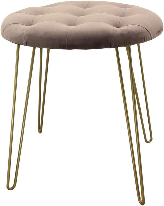 COUNTRY CLUB Stool with Gold Legs Pink
