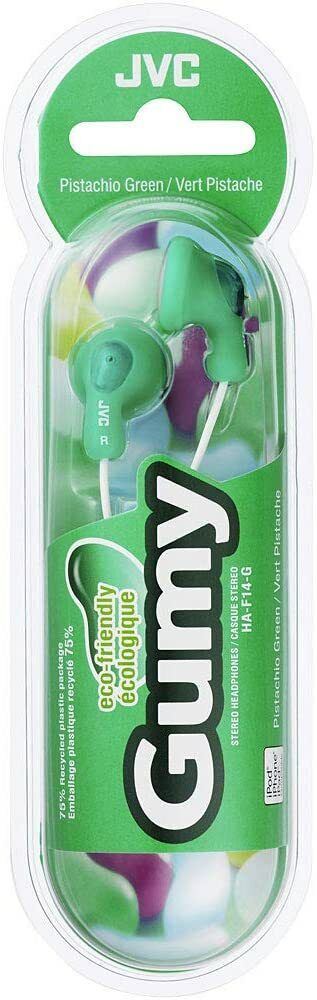 JVC HA-F14-GN-U Gumy Wired Headphones Green