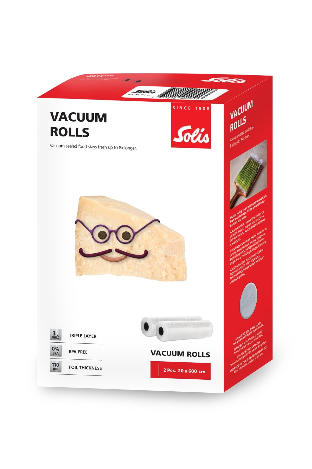 Solis Vacuum Foil Rolls 20x600cm (2PCS)