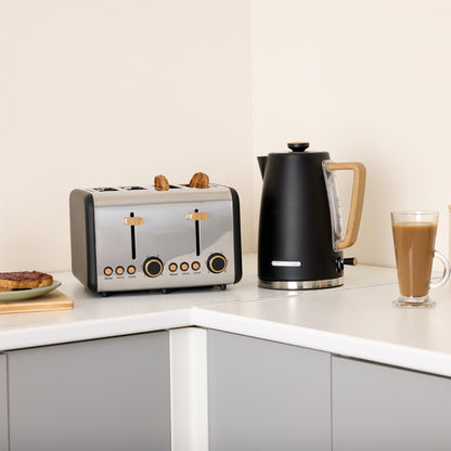 Hamilton Beach Scandi Kettle & Toaster Set - Black