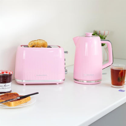 Hamilton Beach Miami Kettle & Toaster Set Flamingo Pink