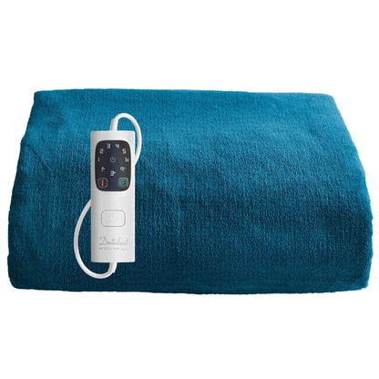 Dreamland Relaxwell Intelliheat+ Luxury Teal Blue Heated Electric Throw