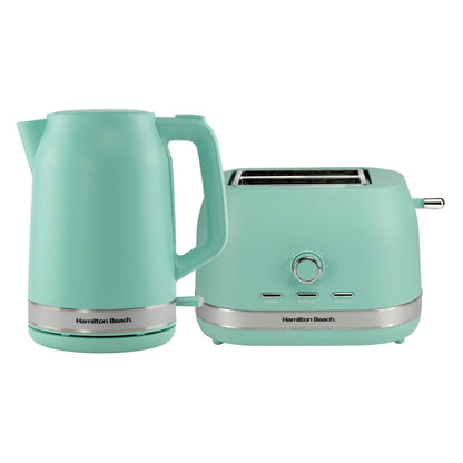 Hamilton Beach Ella Mint Kettle & Toaster Set