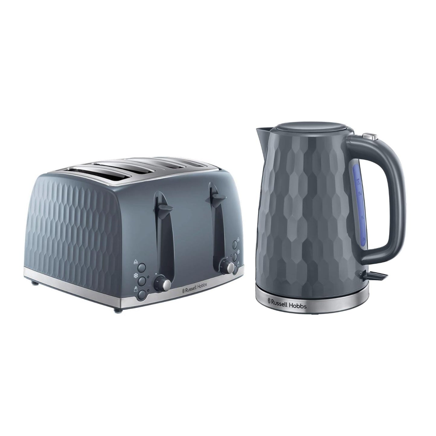 Russell Hobbs Honeycomb Grey Breakfast Bundle