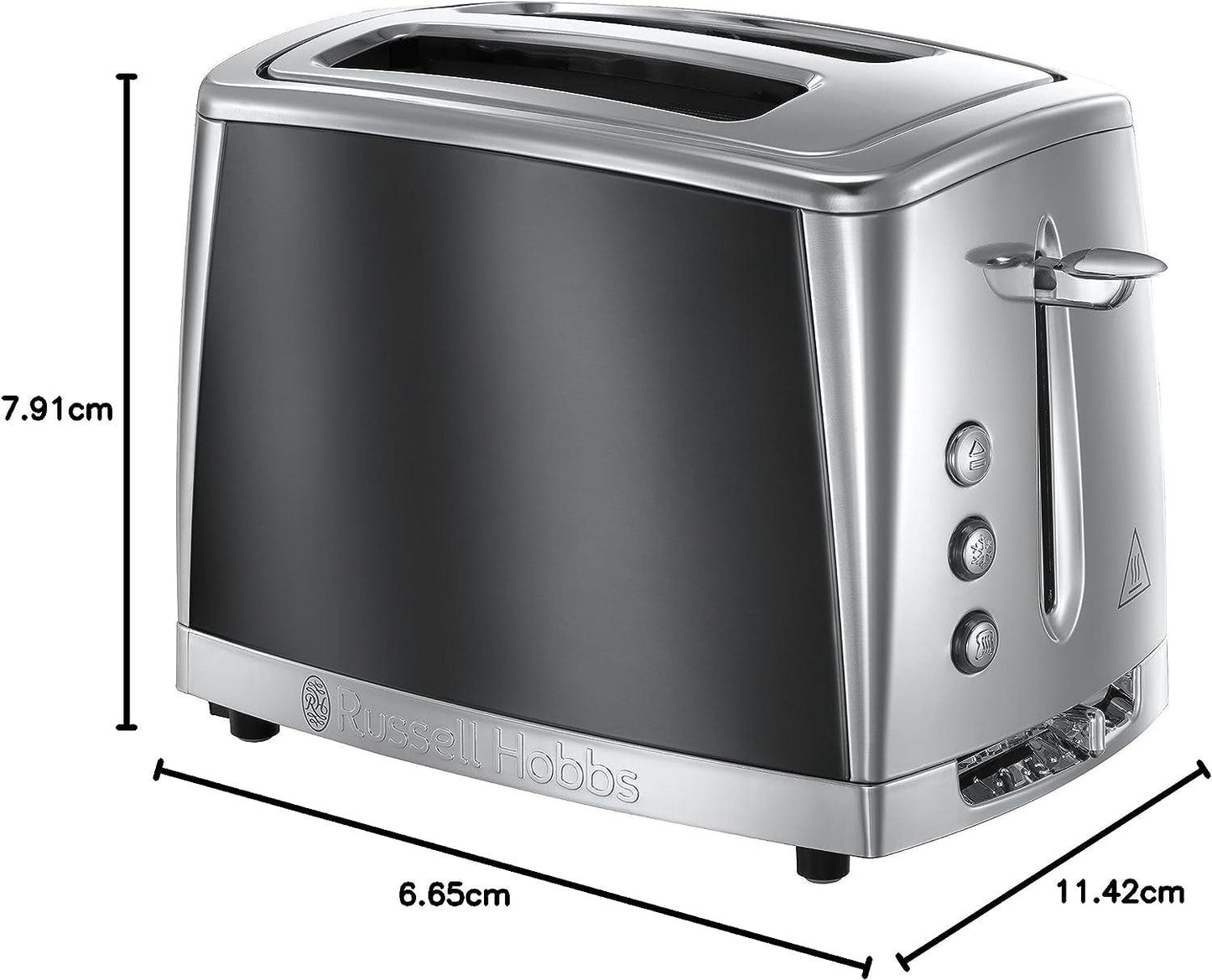 Russell Hobbs Luna Grey 2 Slice Toaster