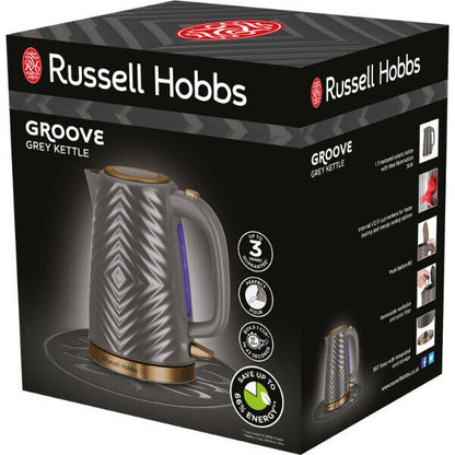 Russell Hobbs 1.7 Litre Groove Kettle Grey