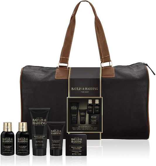 Baylis & Harding Men's Black Pepper & Ginseng Luxury Weekend Bag Gift Set