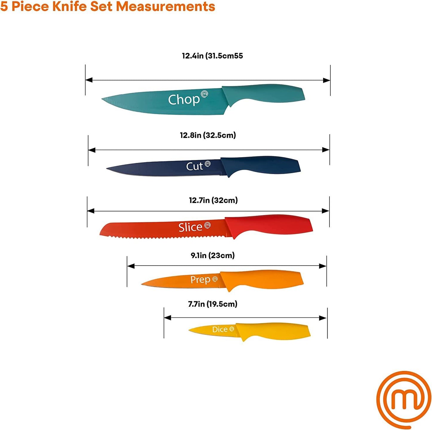 MasterChef 5 Piece Colour Knife Set