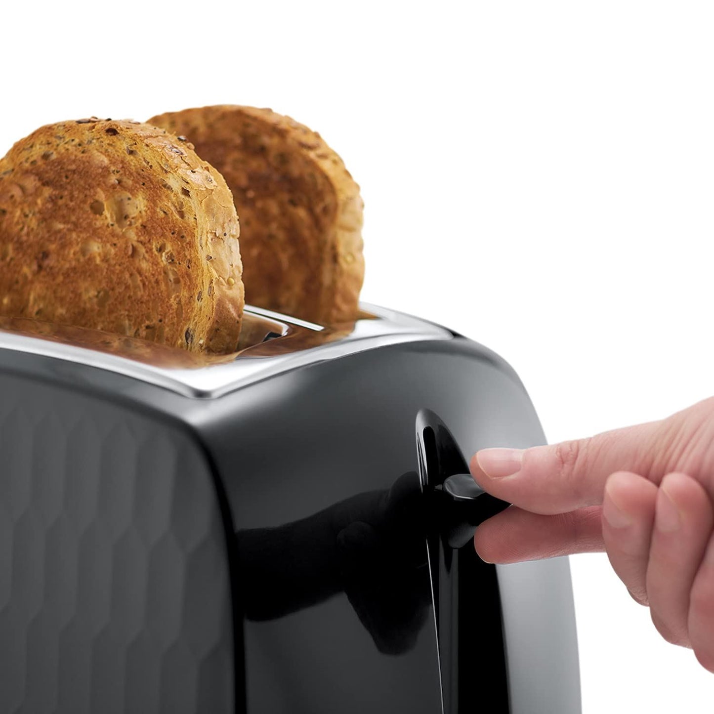 Russell Hobbs Honeycomb Black 2 Slice Toaster