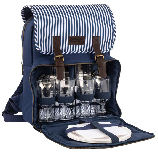 Navigate Three Rivers Navy & White 4 Person Backpack