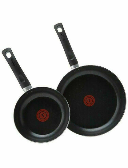 Tefal Aluminium Non-Stick 20cm & 28cm Frying Pan Twin Pack