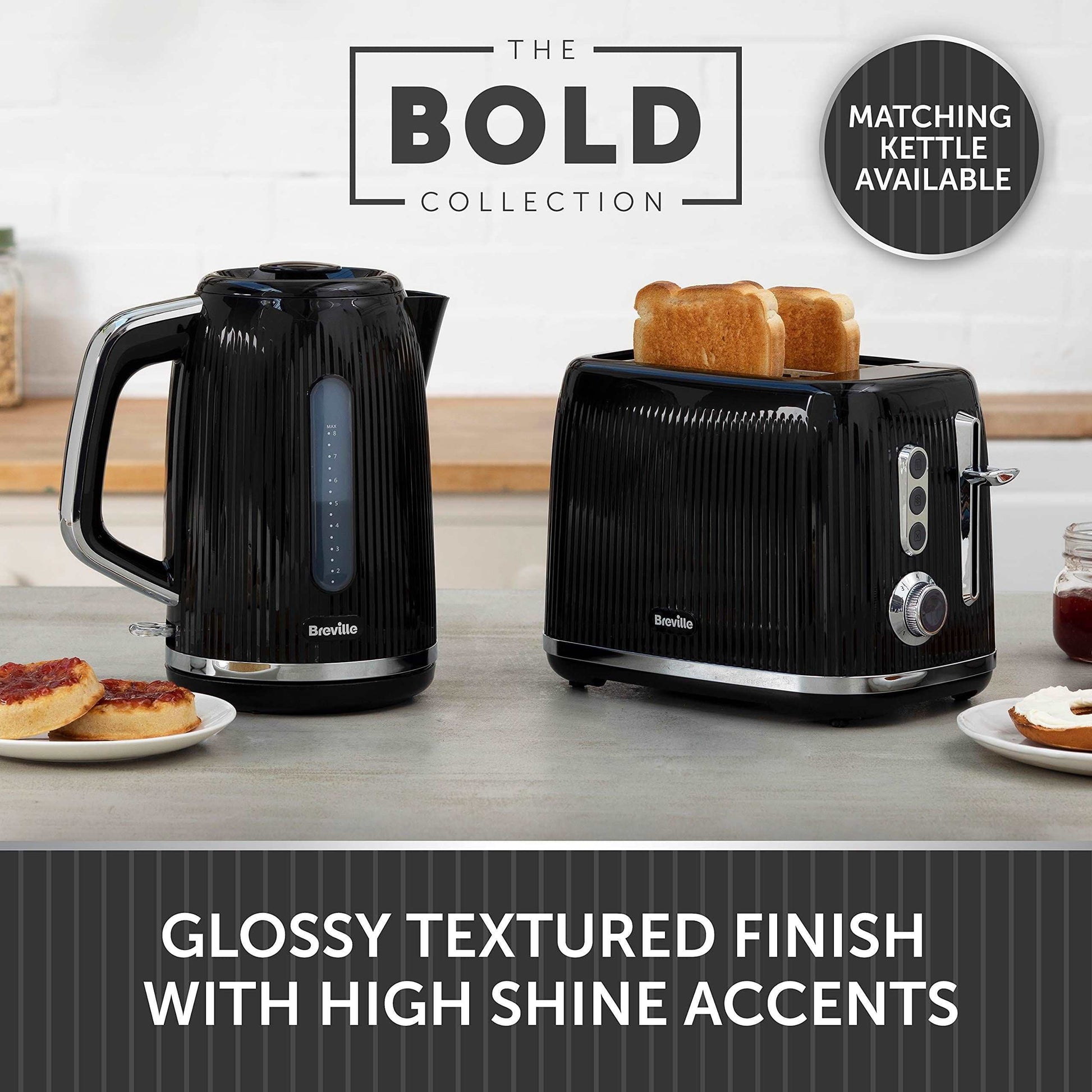 Breville Bold Black 2 Slice Toaster