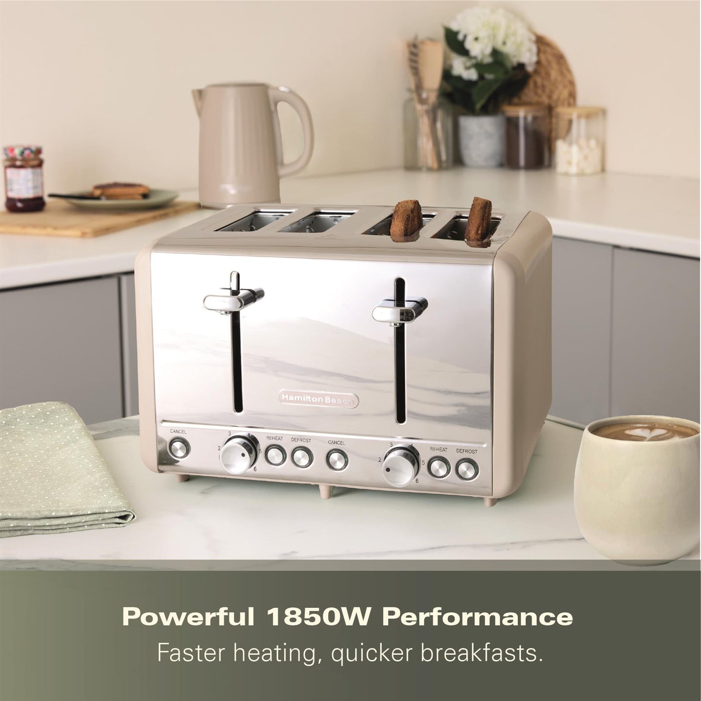 Hamilton Beach Harmony 4 Slice Toaster Cappuccino
