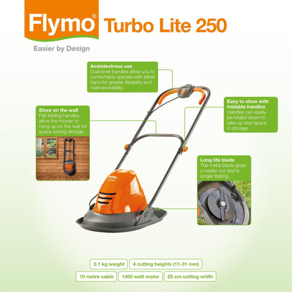 Turbo Lite 250 Electric Hover Lawn mower