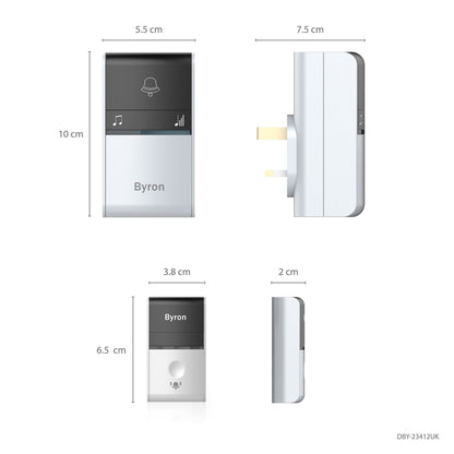 Byron Wireless Portable Doorbell Set