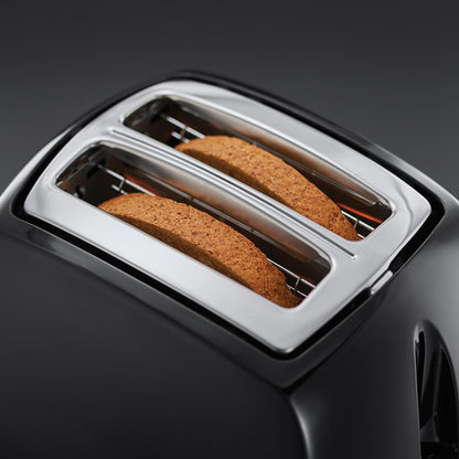 Russell Hobbs Textures Black 2 Slice Toaster