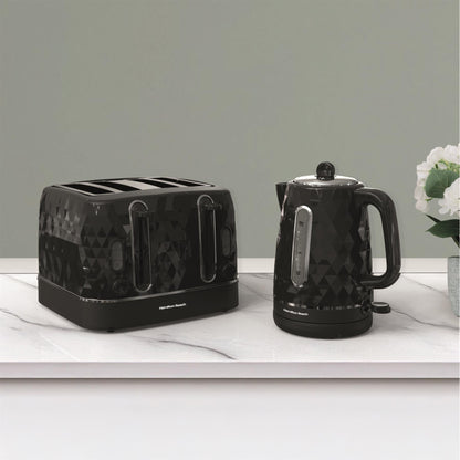 Hamilton Beach Diamond Kettle & Toaster Set Black