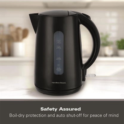 Hamilton Beach Essentials 1.7L Rapid Boil Kettle Black