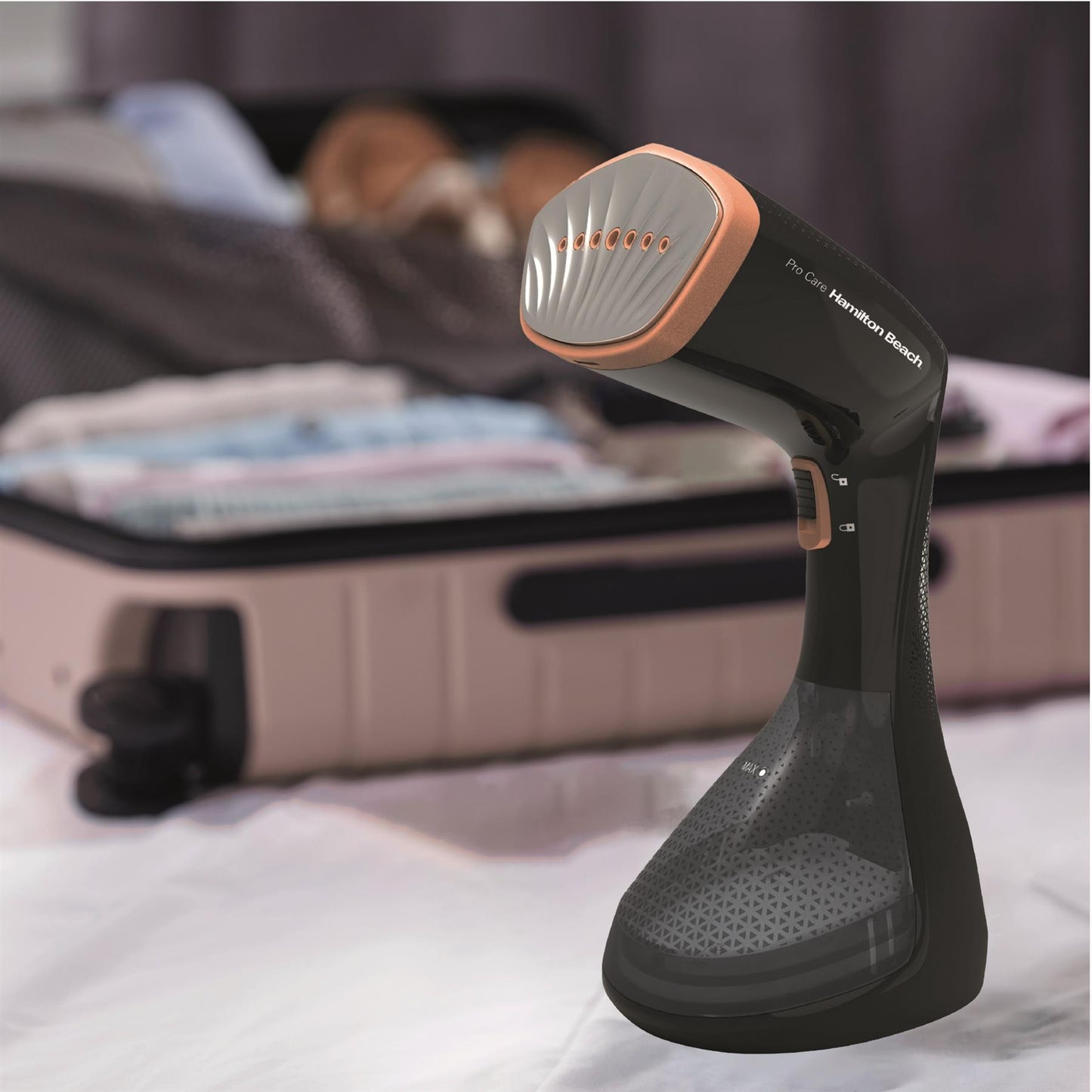 Hamilton Beach ProCare Handheld Garment Steamer - Black & Bronze