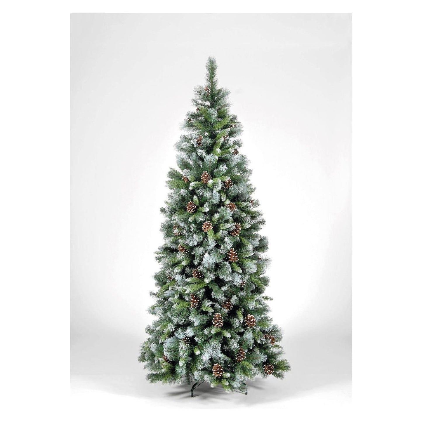SnowTime Frosted Glacier 7ft Artificial Christmas Tree With Pinecones