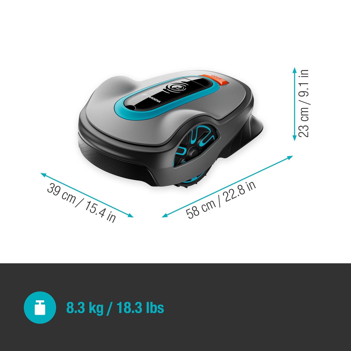 GARDENA Smart Robotic Lawnmower SILENO Life 1000m² Set