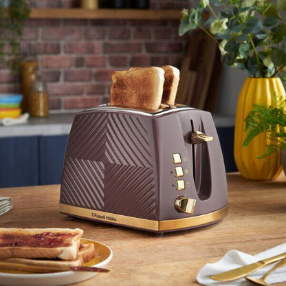 Russell Hobbs Groove 2-Slice Toaster Mulberry