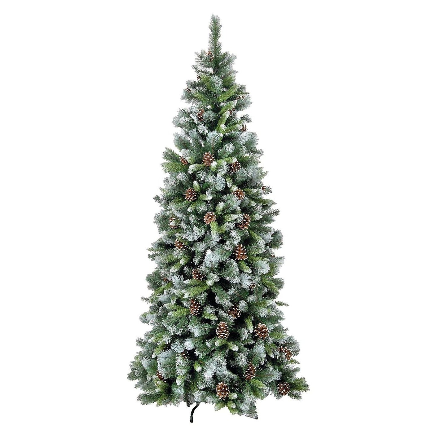 SnowTime Frosted Glacier 7ft Artificial Christmas Tree With Pinecones