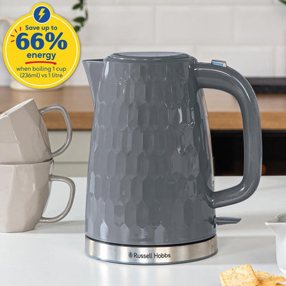 Russell Hobbs Honeycomb Grey Breakfast Bundle