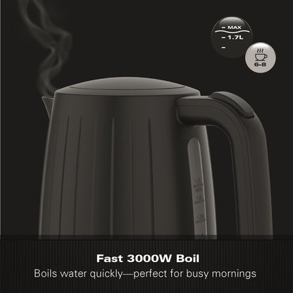 Hamilton Beach Stealth 1.7L Textured Kettle Matte Black