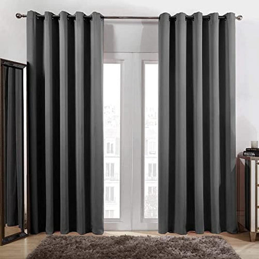 Dreamscene Thermal Blackout Charcoal Curtains