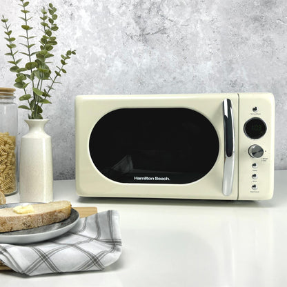 Hamilton Beach 20L Retro Cream Microwave