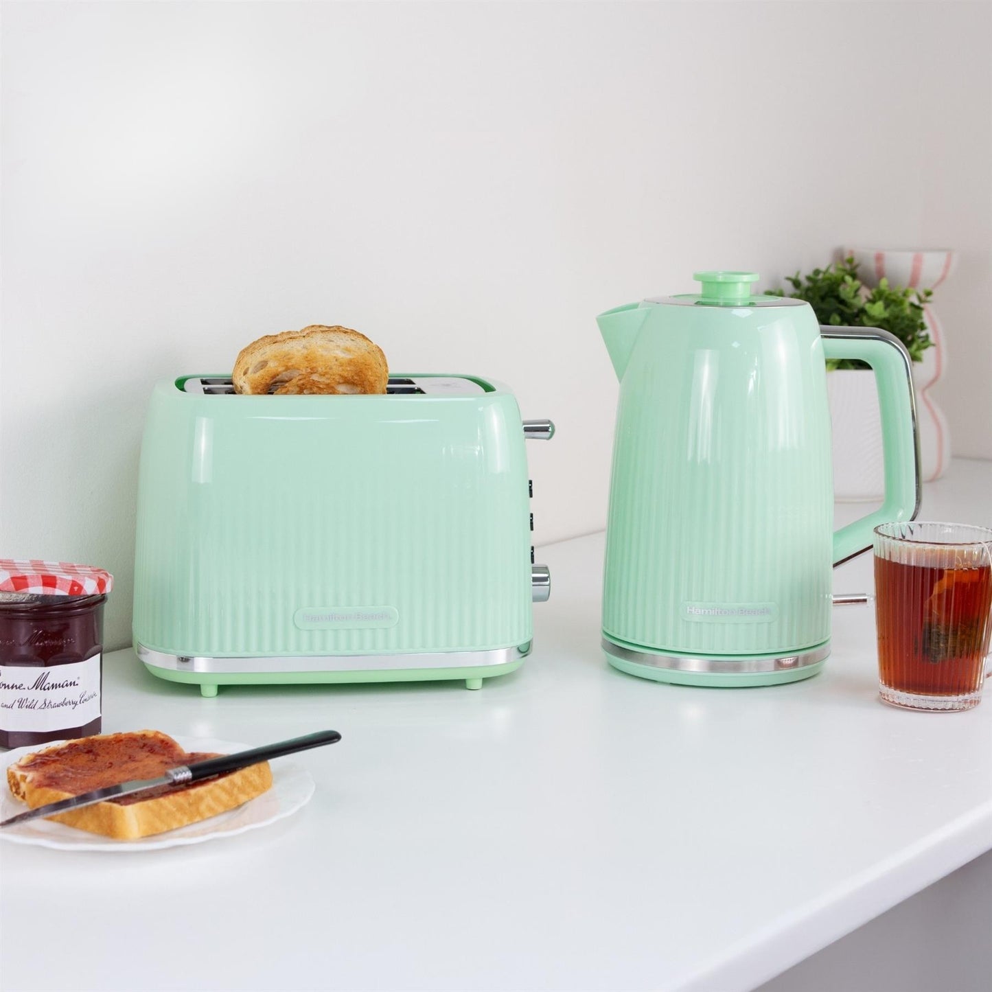 Hamilton Beach Miami Kettle & Toaster Set Mojito Mint