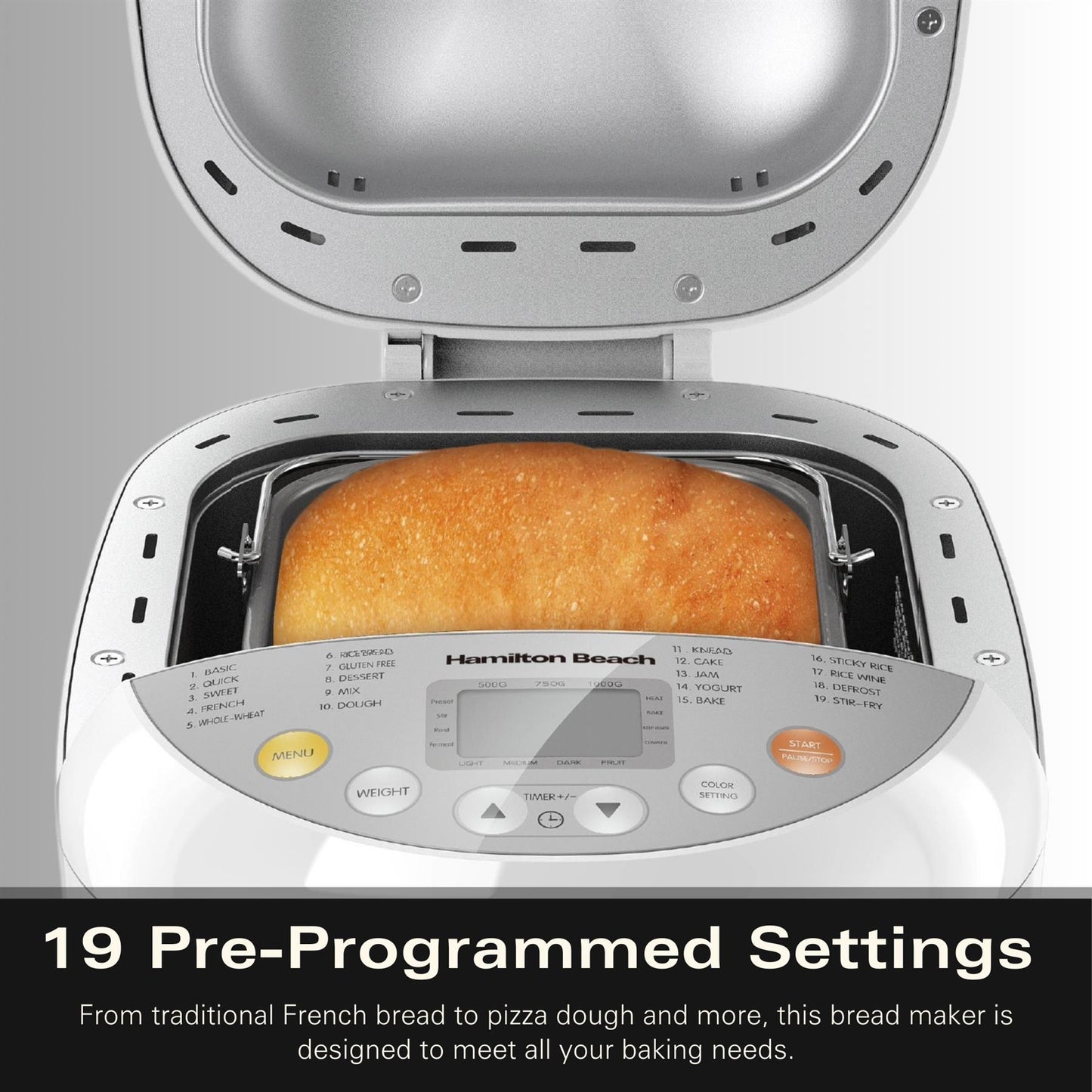 Hamilton Beach Essential QuickBake 19-in-1 Automatic Bread Maker