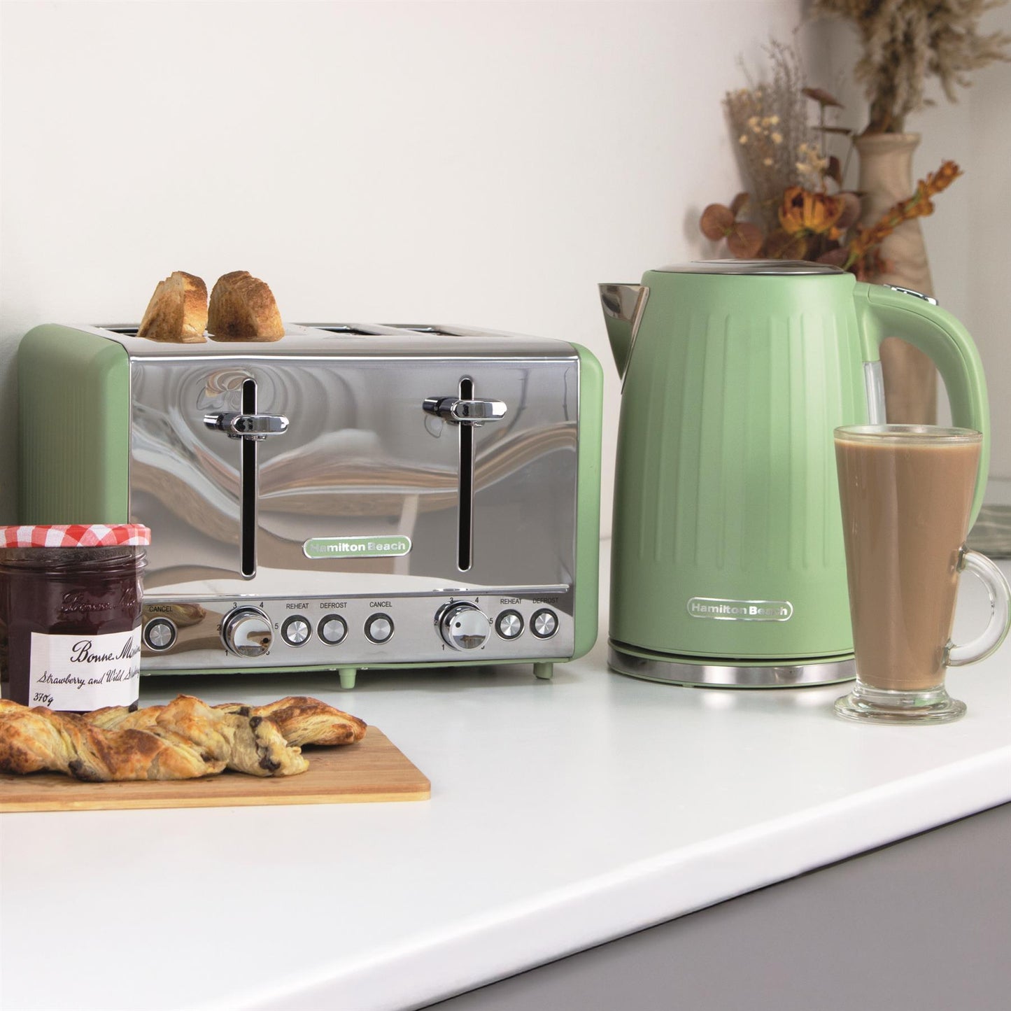 Hamilton Beach Harmony Kettle & Toaster Set - Matcha