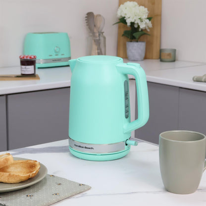 Hamilton Beach Ella Mint Kettle & Toaster Set