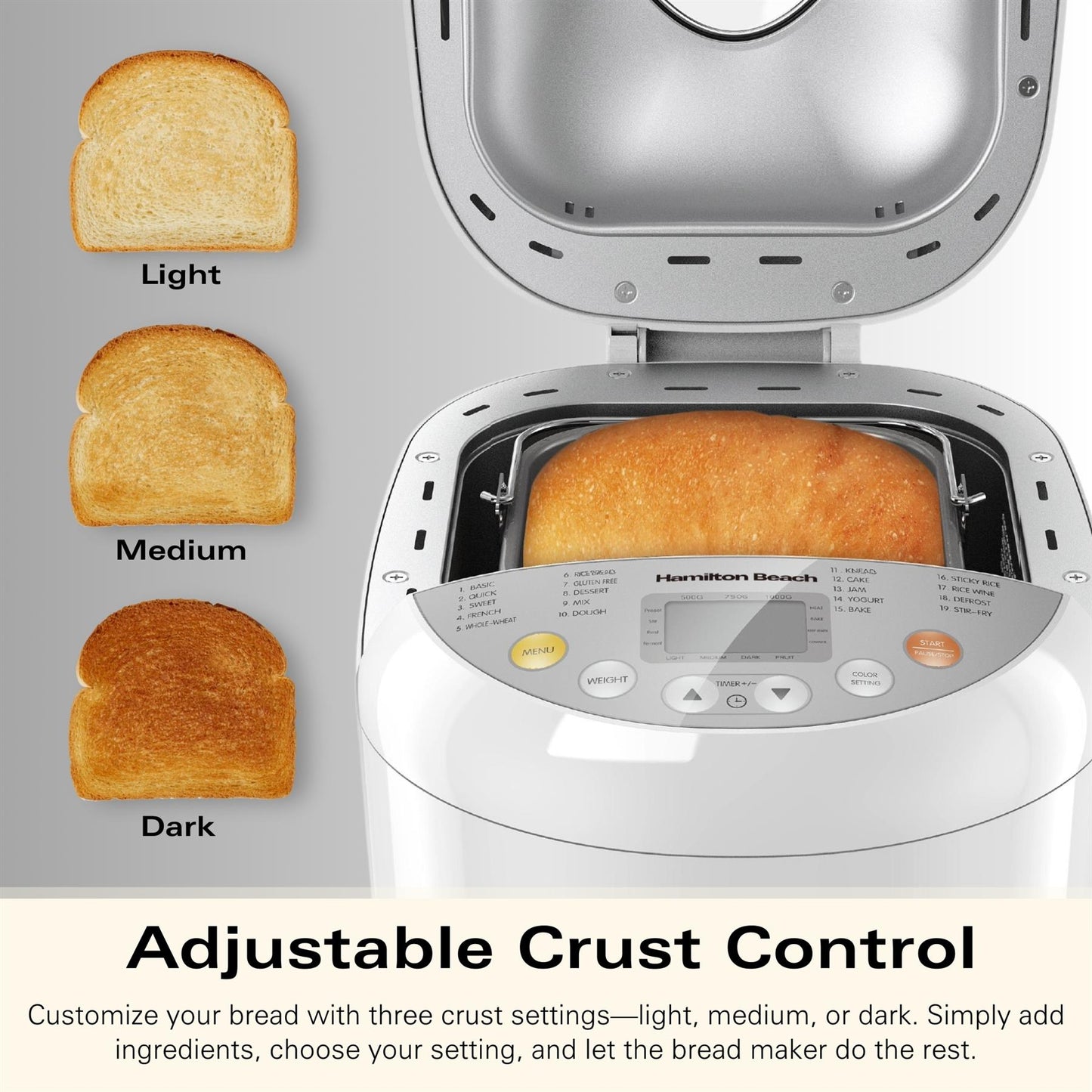 Hamilton Beach Essential QuickBake 19-in-1 Automatic Bread Maker