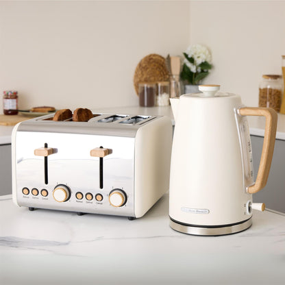 Hamilton Beach Scandi Kettle & Toaster Set - Cream